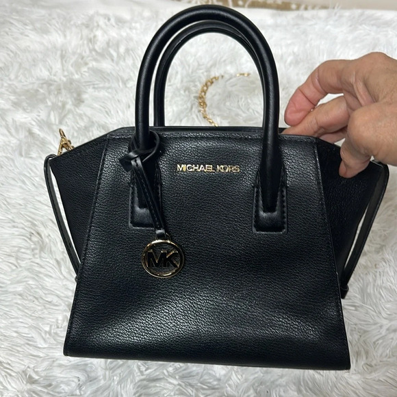 Michael Kors Avril Small Pebbled Leather Satchel - Picture 1 of 14